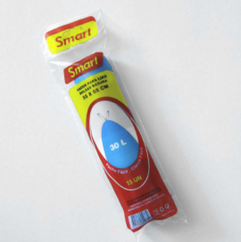Sacos Lixo Plast 30Lts Azul c/Fecho (55x55cm) (15un) ,  , 80478 , 5601296804782